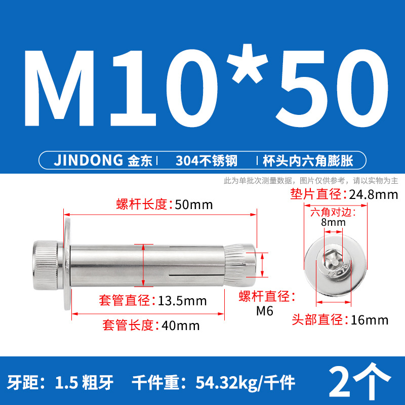 Анкерный болт All Directions M10*50 цилиндрический