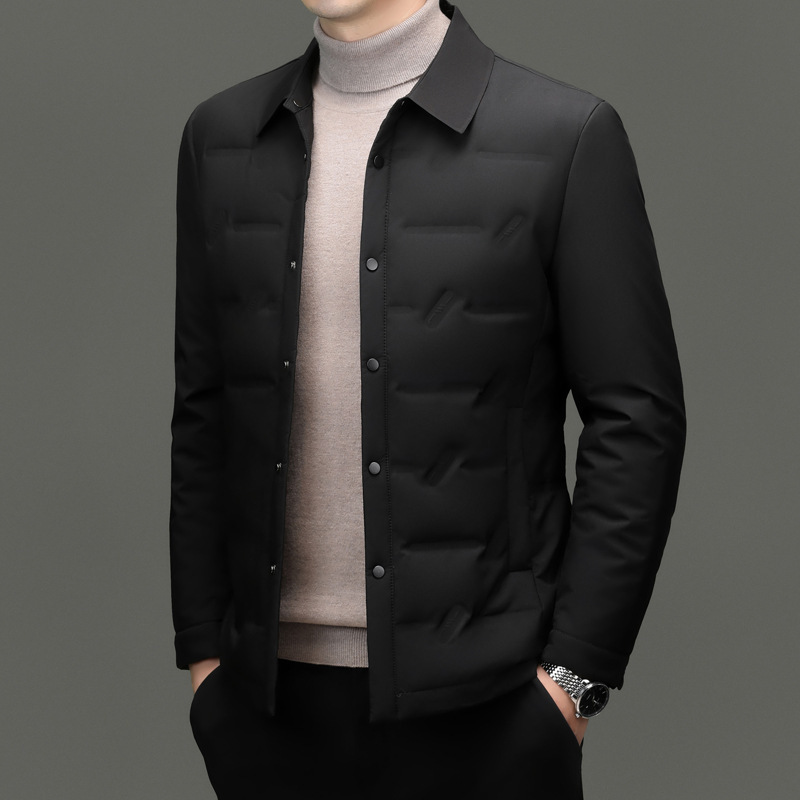2025 Winter Clothing 90 White Duck down Shirt Style down Jacket Basic Versatile Dad Style Light down Jacket 2025 Winter Clothing 90 White Duck down Shirt Style down Jacket Basic Versatile Dad Style Light down Jacket