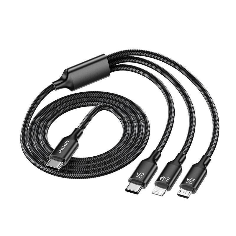 品勝データライン三合一適用アップル14安卓type-c一モップ三多機能充電ケーブル13 11|undefined