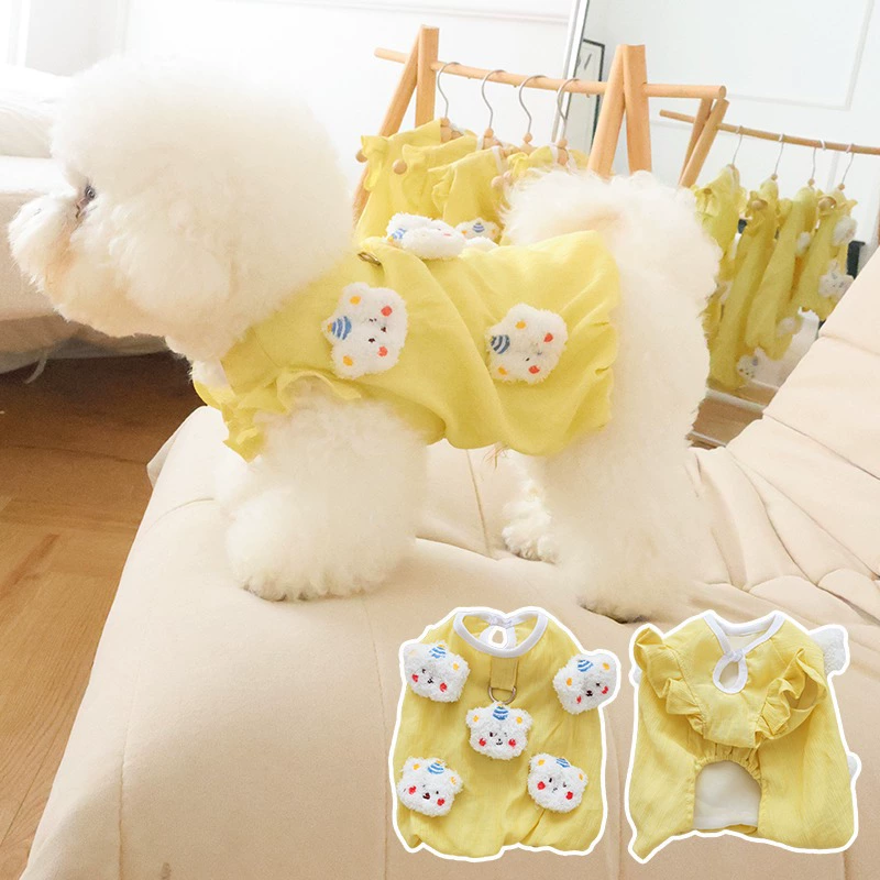 Одежда для собак День рождения медведя домашняя одежда может буксировать жилет для домашних животных