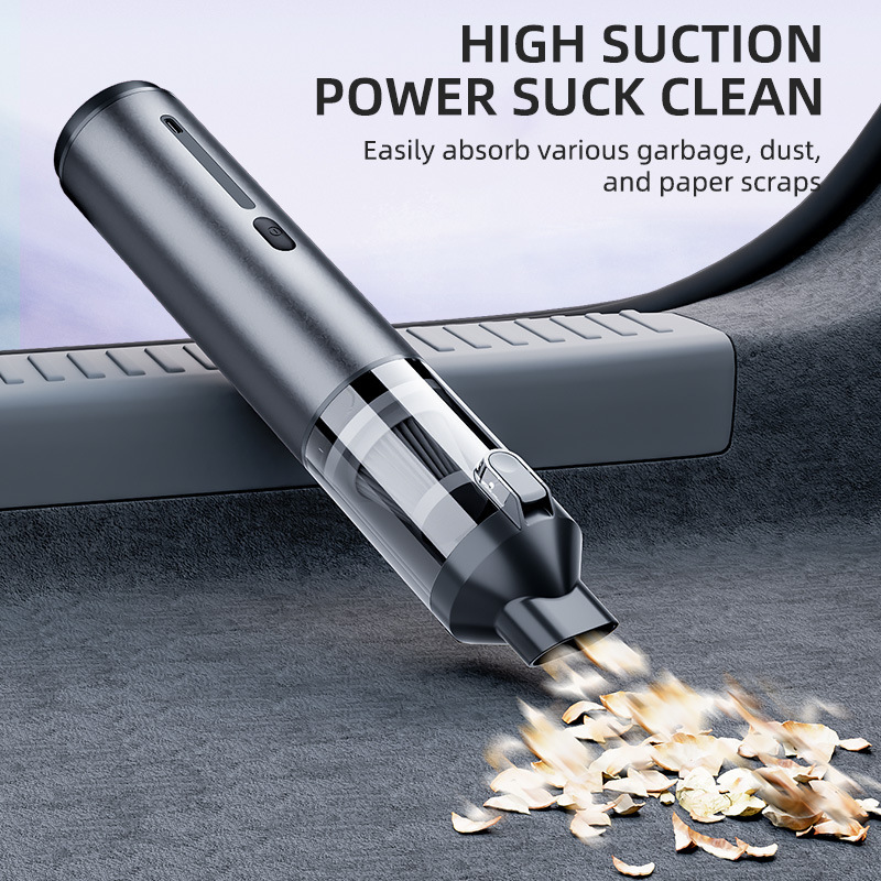 Cross-Border New Portable Car Handheld Vacuum Cleaner Small Household Large Suction Brushless Motor Portable Vacuum Cleaner