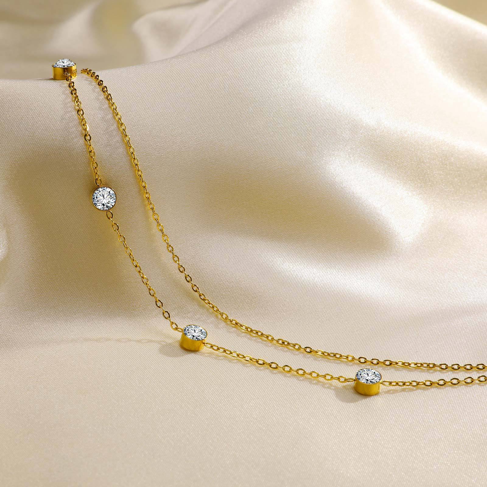 Wedding, Street Occasion Wholesale Jewelry Vacation Sweet Moon Heart Shape 201 Stainless Steel Gold Plated Plating Anklet