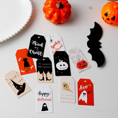 50枚の価格の少量の新型ハロウィーンのタグdiy包装紙箱にタグをつけてタグをつけます。