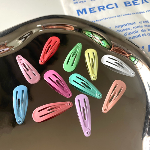 3cm Colorful Enamel Baby BB Hair Clip with Glossy Surface Paint, Children's Small Size Hair Clip for Girls, Mini Fringe Hair Clip