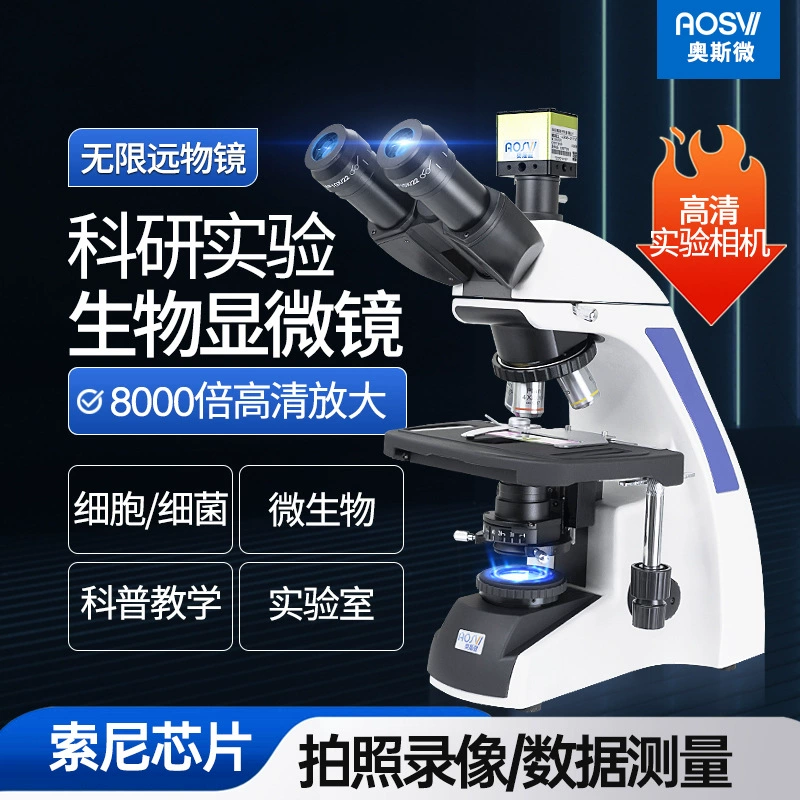 Августский микро эксперимент, биологический микроскоп, научная экспериментальная лабораторная культура, 8000 раз, биологические лабораторные обучающие исследования