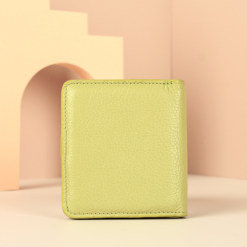 Primera capa de cuero genuino monedero multifuncional anti-robo cepillo pequeña tarjeta de cambio bolsa de gran capacidad de almacenamiento transfronterizo bolso de las mujeres al por mayor