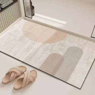 跨境简约硅藻泥地垫家用入户门玄关易打理浴室吸水防滑耐脏脚垫