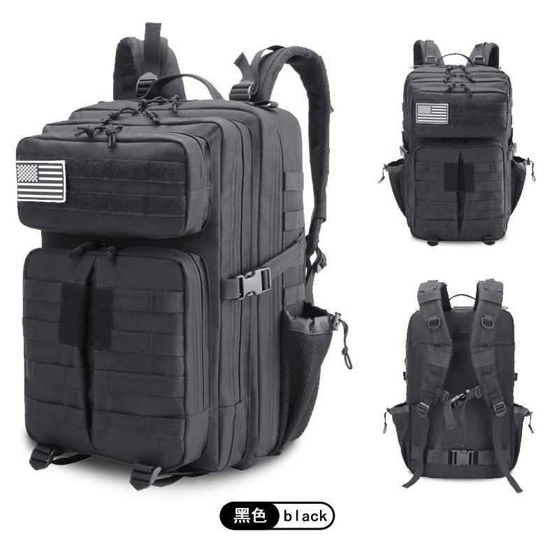 Suministro exclusivo transfronterizo de mochila táctica 3p de gran capacidad de 45l, bolsa de almacenamiento para camping, mochila deportiva para montañismo y senderismo al aire libre