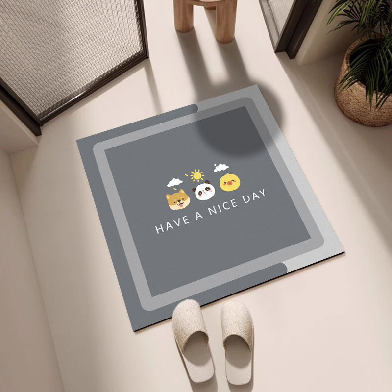 Square Bathroom Floor Mat, Simple Diatom Mud Soft Mat, Bathroom Water-Absorbent Quick-Drying Foot Mat, Bathroom Non-Slip Carpet Square Bathroom Floor Mat, Simple Diatom Mud Soft Mat, Bathroom Water-Absorbent Quick-Drying Foot Mat, Bathroom Non-Slip Carpet
