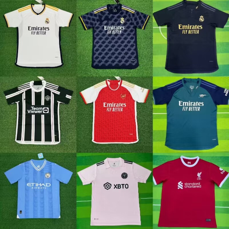 2122-2324 Football Jersey Real Madrid Barcelona Manchester United Thai Version Adult Short-Sleeved Loose Sports Football Jersey Fans