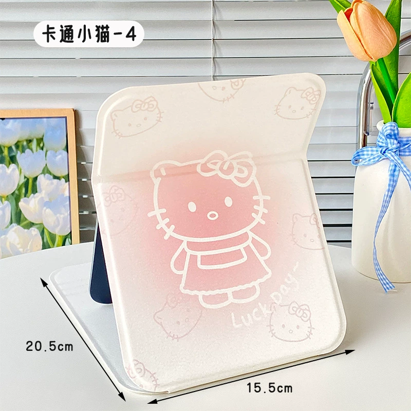Folding PU Portable Makeup Mirror, HD Glass, Standable Compact Vanity Mirror