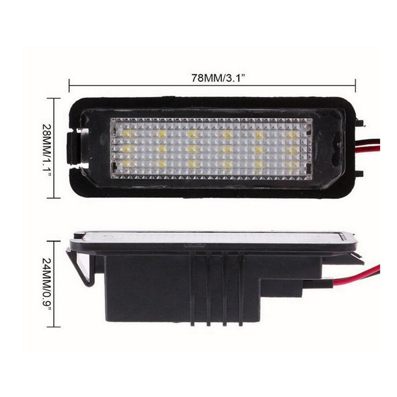 2pcs 18LED License Plate Lights for VW Golf MK4 5 6 00-12 POLO Eos08-13