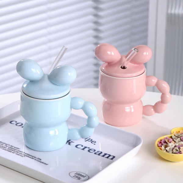 Dustproof ceramic glass with bow with glass for home use