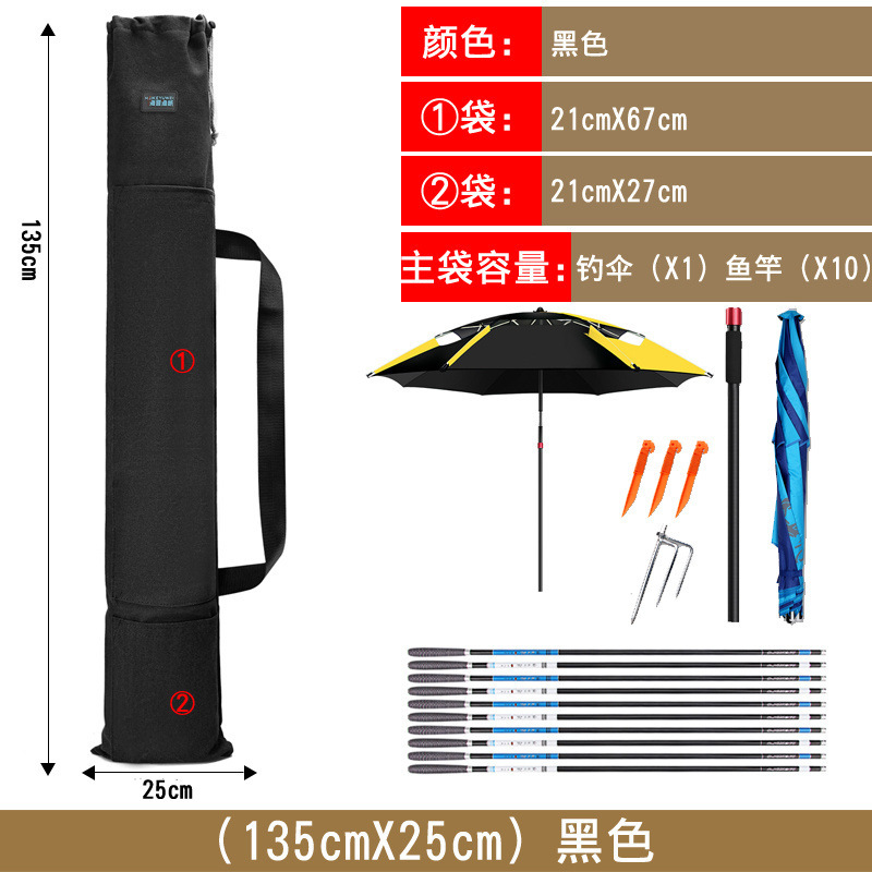 新しい釣りキャンバス釣竿バッグ傘バッグ釣竿収納袋耐摩耗性折りたたみ釣竿バッグ釣竿|undefined