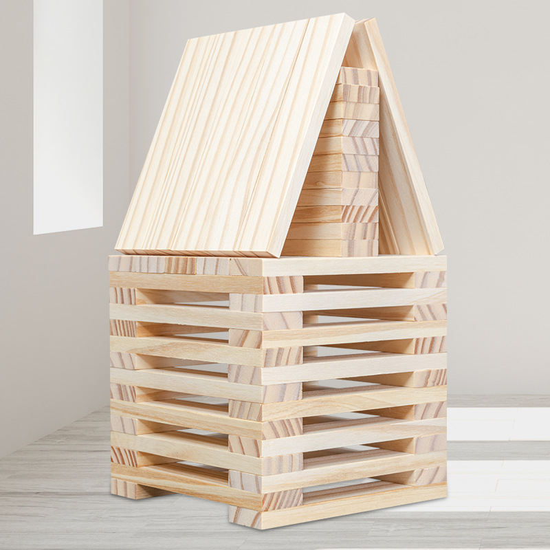 100PCs pine karpule building blocks Archimedes variety building blocks bar stick toys building blocks for competition