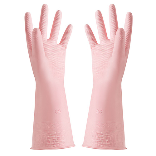 Dishwashing gloves thickened women's waterproof rubber latex kitchen durable cleaning housework protection washing clothes and dishes plastic