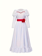 L 36636 White Halloween Cosplay Dress �ֲ���ɫ����ȹ �羳ר
