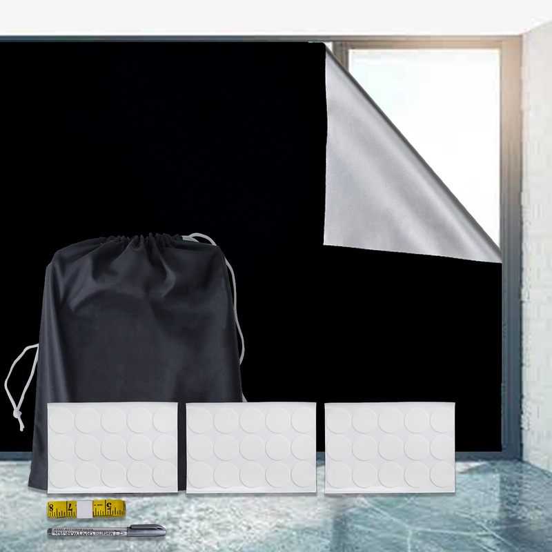 New Amazon Homemade Portable Travel Curtain Temporary Full Shading Suction Cup Self-adhesive diy Cut Curtain Cross Border