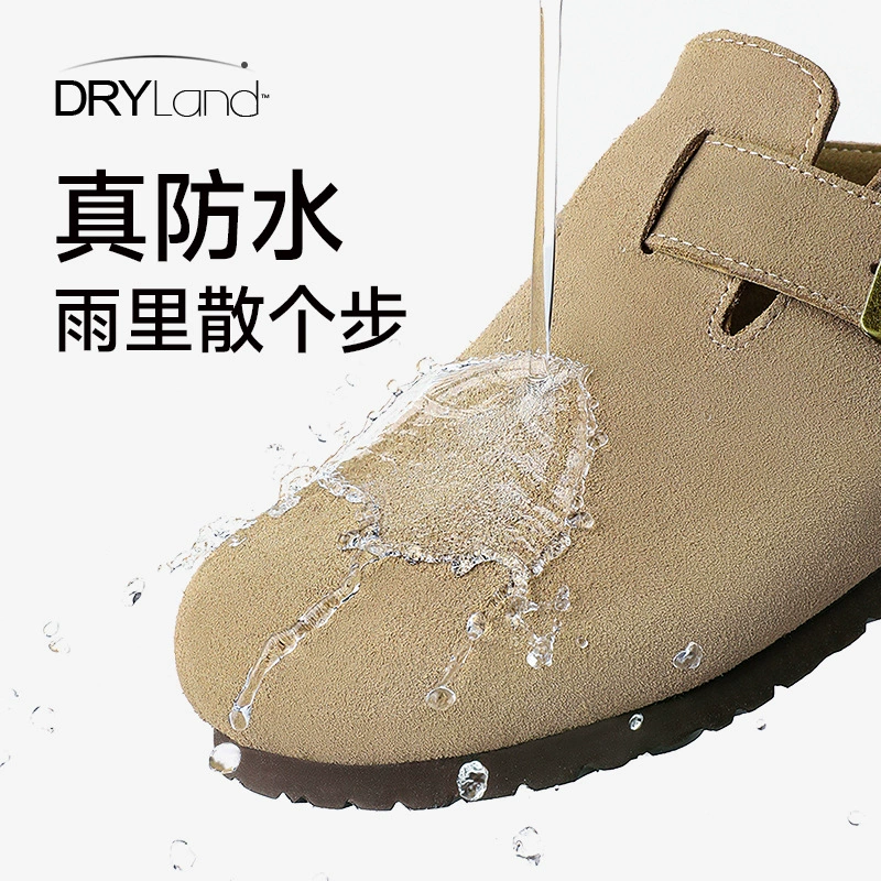 Мюли Birkenstock женские, пробковая платформа, толстая подошва, закрытый носок