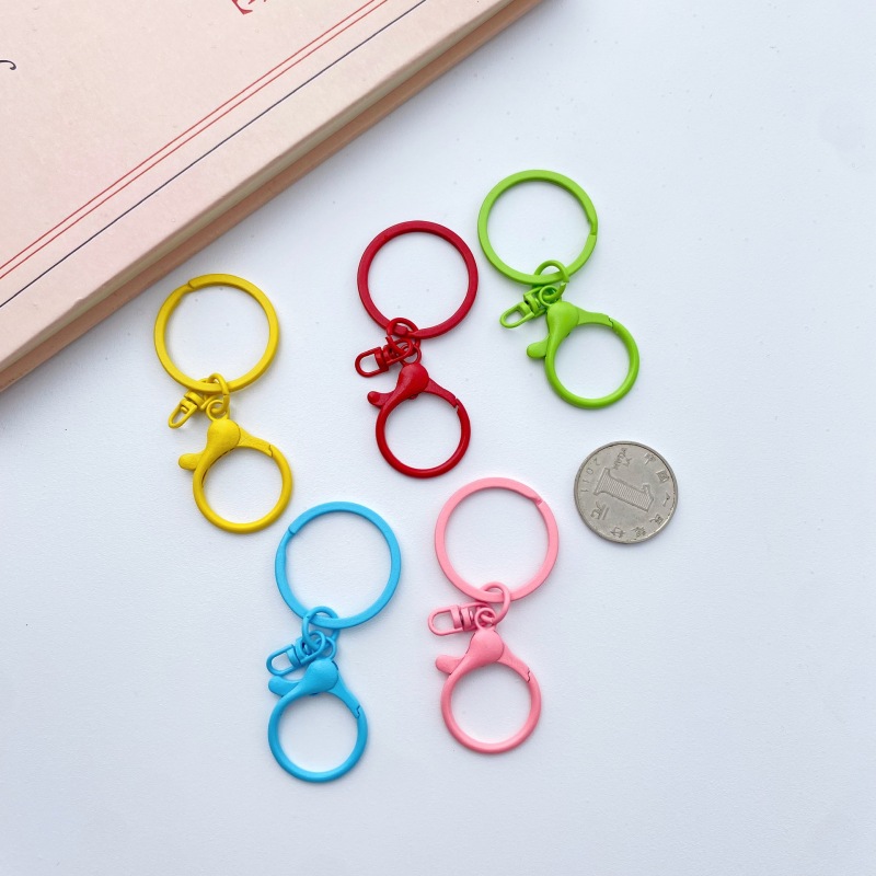 カラフルなペイント 8 の字キーホルダーロブスタークラスプ 3 点セットクリエイティブ DIY ジュエリー手作りアクセサリーキーホルダーキーリング|undefined