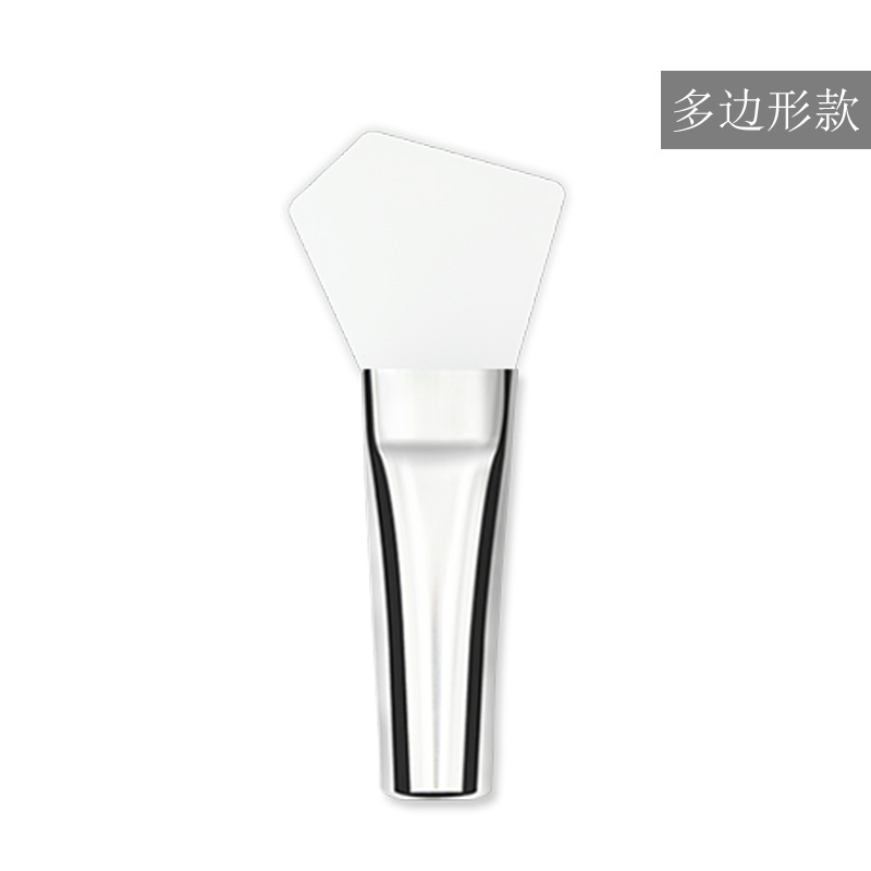 Mini cepillo de máscara de silicona suave cabeza portátil mango corto película de barro aplicador especial único Cepillo de belleza facial