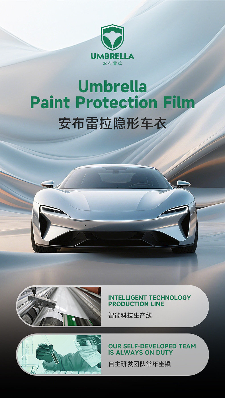 Tpu Invisible Car Cover, Car Paint Protection Film, Ppf, Self-Recovering, Anti-Scratch, Anti-Yellowing, Anti-Dirt, Transparent Protective Film