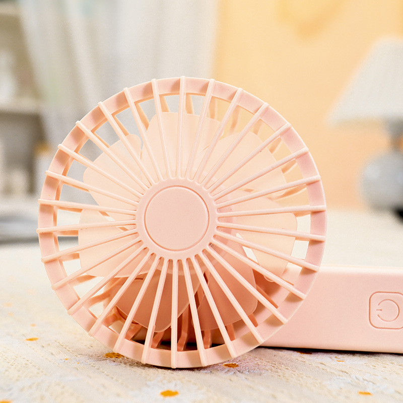 New minimalist monochrome foldable handheld small fan, travel portable USB charging mini pocket fan