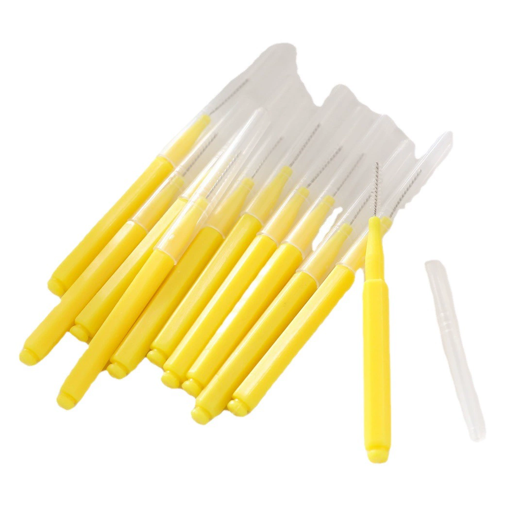 Прямая зубная щетка Двухтактная зубная щетка для очистки проволоки из нержавеющей стали Брейс Очистка зазора Зубная щетка Ортодонтическая щетка