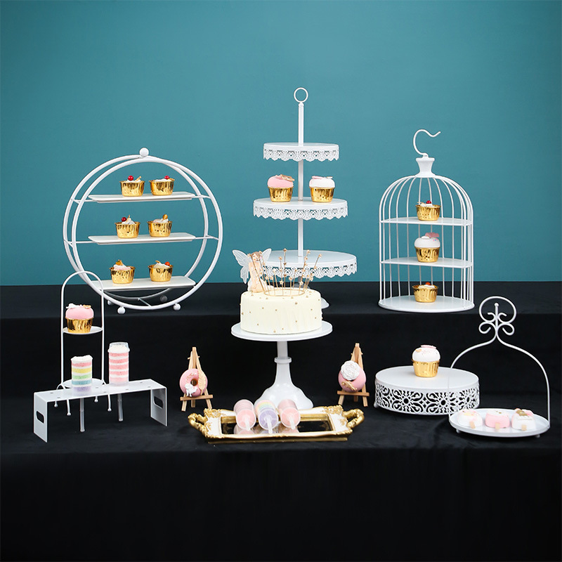 Decoración de postre europea, estante de exhibición, set de comida fría, descanso de té, estante de dulces, plato de fruta, pastel, bocadillos