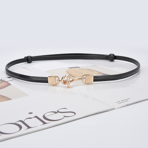 New 1cm adjustable simple thin belt women's decorative dress sweater thin belt fashion Korean style ins style waist chain