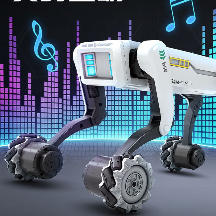 Popular Ai Robot Dog with Programming, Remote Control, Mechanical Off-Road Vehicle, Omnidirectional Wheels, Bionic Intelligent Voice, Electric Mechanical Dog