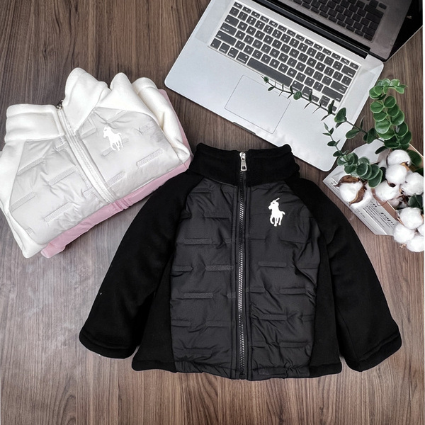 Children's fleece keep warm demi-season quilted down jacket for men…