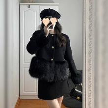 小香风毛呢法式套装裙高级感小洋装秋冬气质名媛韩剧职业两件套女