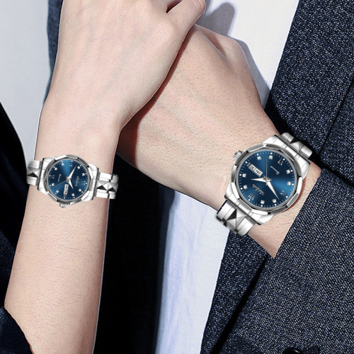 Eli Fida Steel Band Quartz Watch Women's Live Streaming Wholesale Waterproof Luminous Ultra-Thin Double Butterfly Buckle