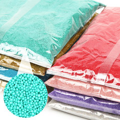 450g/包彩色玻璃無孔微珠 美甲圓形米珠 diy手機殼填充材料批發