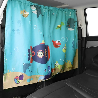 Car Sunshade Curtain, Front and Rear Partition Curtain, Car Window Curtain, Anti-Peep Privacy Curtain, Car Sun Protection and Light-Blocking Partition Curtain (Car curtains) - finding-nemo