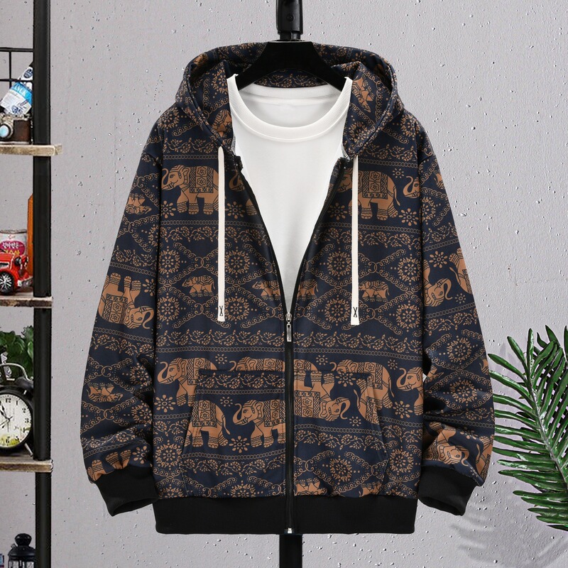 Cross-border wholesale new bape classic fashion camouflage hooded cardigan zipper casual men's and women's fashion brand jacket coat
