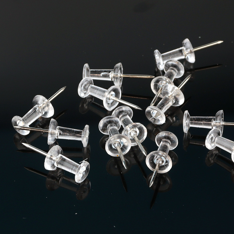 Transparent I-nail cork board felt nail kindergarten teacher message board nail pin length 11mm Transparent I-nail cork board felt nail kindergarten teacher message board nail pin length 11mm