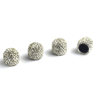 Valve Cap with Diamonds, Valve Core Cap Full of Diamonds, Cross-Border Amazon Car Diamond Clay Valve Cap for Car Use (valve) - white