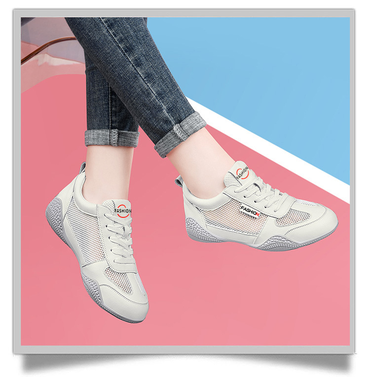 Giày sneaker nữ da thật lưới thoáng khí đế mềm phong cách cổ điển gót 2.5 cm — L 58219m Mẫu lưới thoáng khí màu xám/chiều cao gót 2.5cm, L58219 mẫu lưới thoáng khí màu hồng/chiều cao gót 2.5cm, L58219 lưới đen thoáng khí/mẫu cao gót 2.5cm, L58219 lưới trắng thoáng khí/mẫu chiều cao gót 2.5cm chi tiết 9