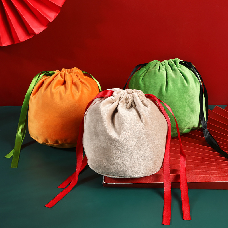 Cross-border Easter Halloween Christmas Candy Bags Party Candy Gift Wrapping Bags Happy Candy Bags Velvet Bags