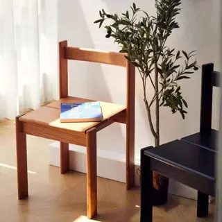 中古餐椅复古靠背实木堆叠椅子休闲北欧日式简约小户型靠背椅餐椅