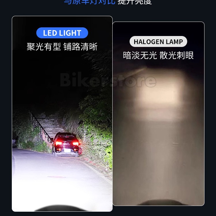 Adecuado para Yamaha LC135V1 motocicleta modificada lámpara LED lejos y cerca de la luz tira guía faro