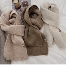 韩国东大门出口代购款软糯糯温暖时尚基础外搭~纯色围巾围脖女