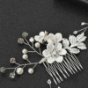 Hair accessory for bride, blue Chinese hairpin, hairgrip, flowered