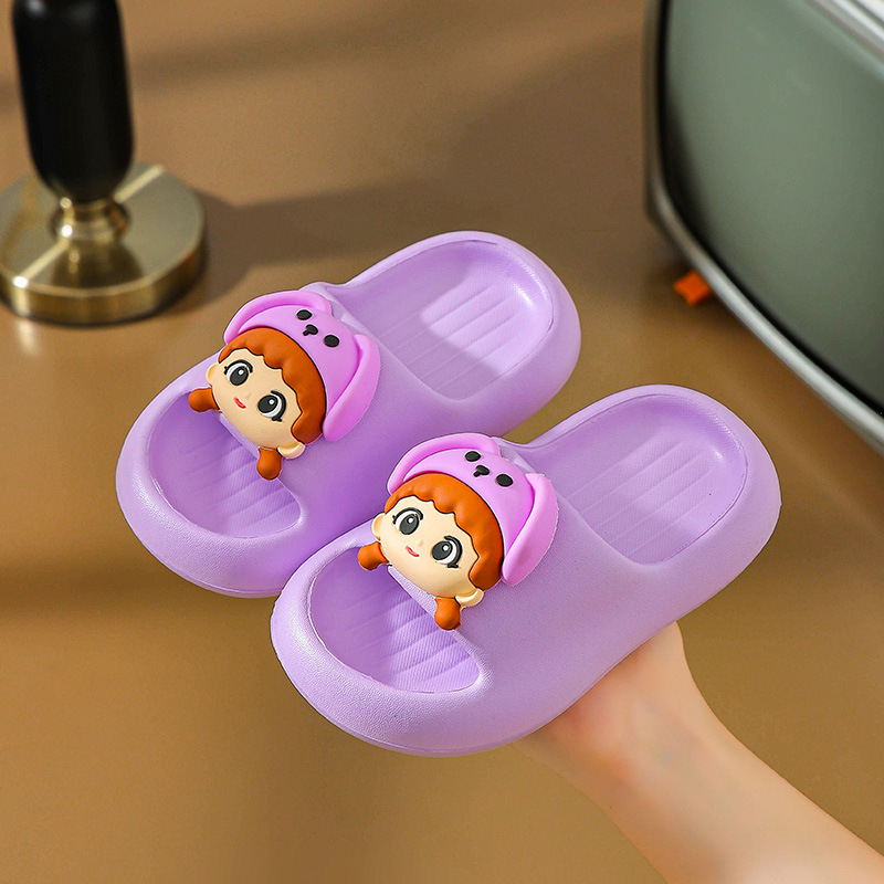 Niños zapatillas EVA para niños verano bebé antideslizante niñas suela suave duradera interior lindas zapatillas hermano mayor