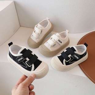 Children's Cloth Shoes Canvas Shoes Boys and Girls Kindergarten White Shoes Indoor Shoes Soft Sole Baby Shoes