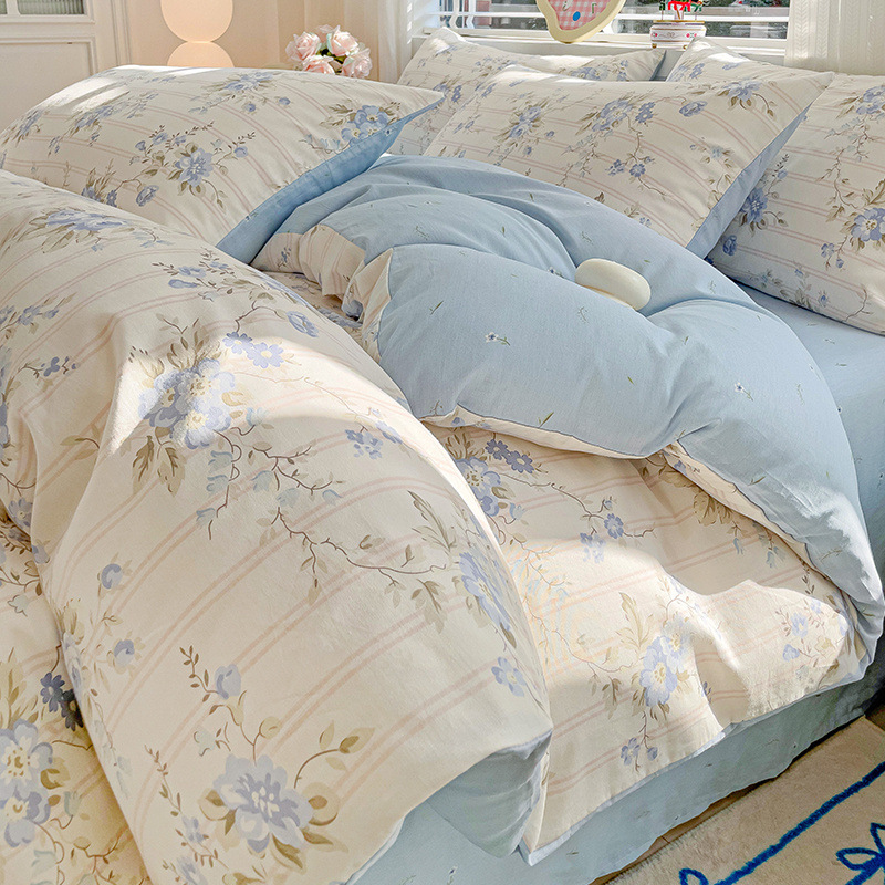 Cama de algodón de cuatro piezas set2025 nuevo algodón colchón sábanas de dormitorio caseras set de tres piezas