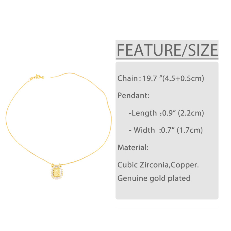 Fashion Geometric Micro-inlaid Zircon Necklace display picture 2
