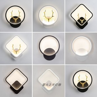 ✅ Internet Celebrity Wall Lamp Led Bedside Bedroom Modern Simple Creative Living Room Balcony Staircase Aisle Wall Scandinavian Lamp